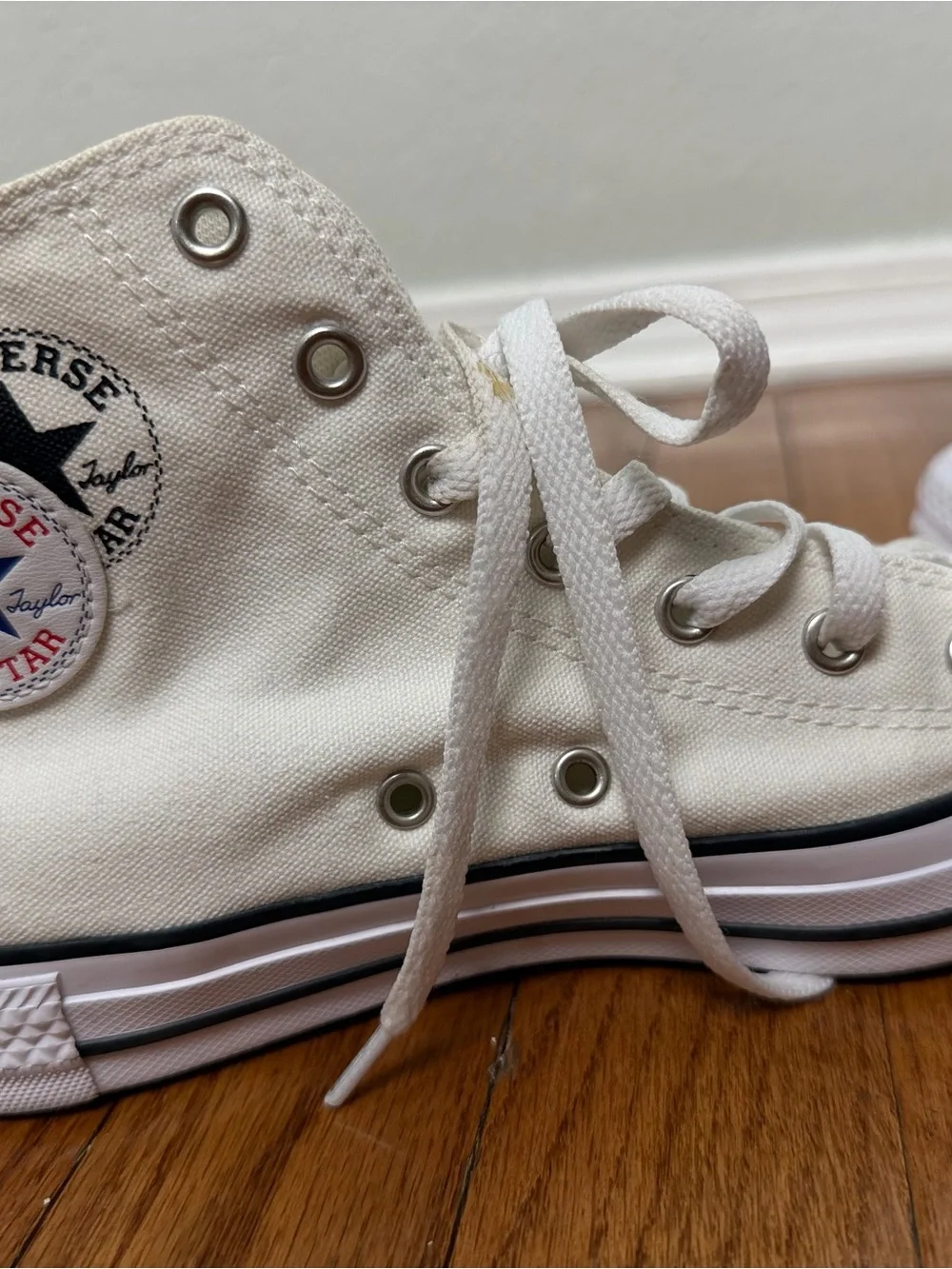 Converse Kids High Top Sneakers in Off-White